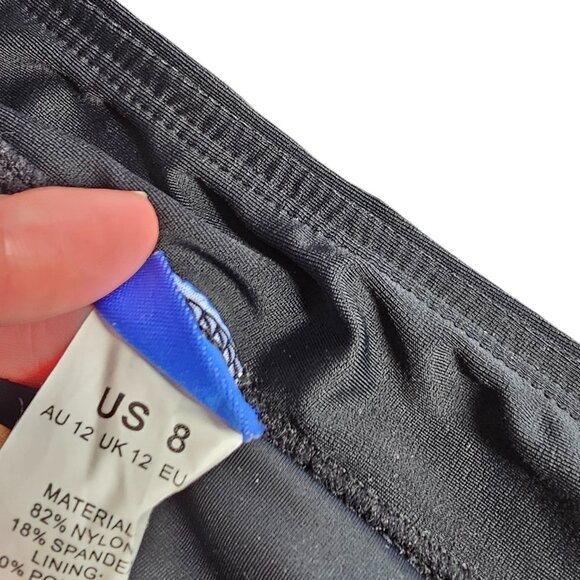 Hilor Womens Swim Skirt, Bikini Bottoms, Black, Pull On, Swimwear, Size 8 - Picture 5 of 8